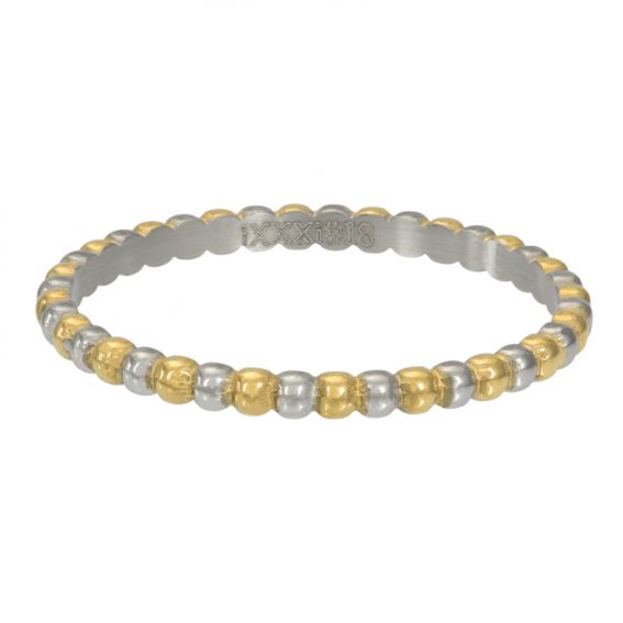 Two-tone silver/gold balls 2mm