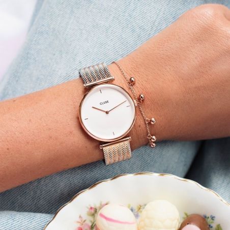 Cluse - Watch CLUSE - Triumph Rose Gold bicolour mesh