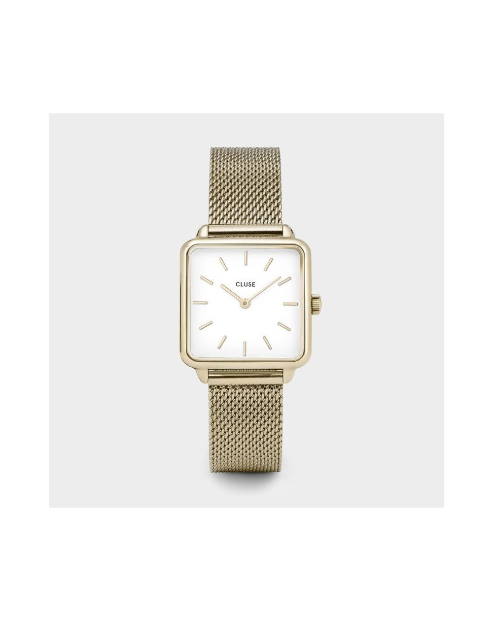 Cluse - Horloge CLUSE - De Tetragon goud mesh / wit