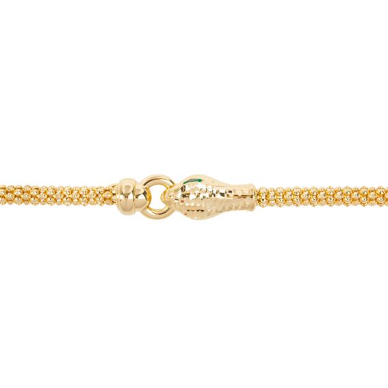 Bijou argent/plaqué or snake bracelet