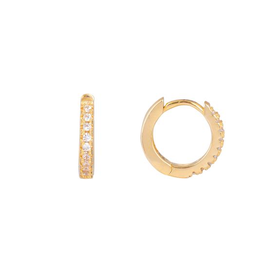 Mini hoop earrings 12mm gold