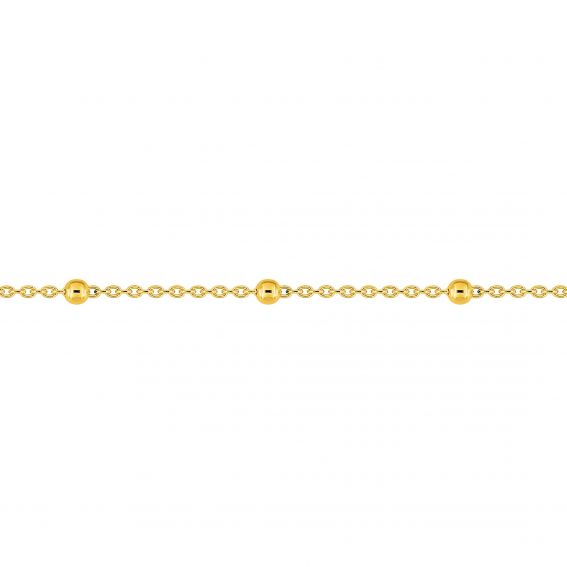 Bijou or et personnalisé Cable chain with 9 carat yellow gold balls