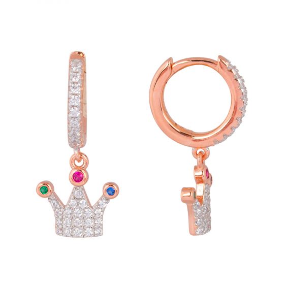 Jeweled crown pink hoop...