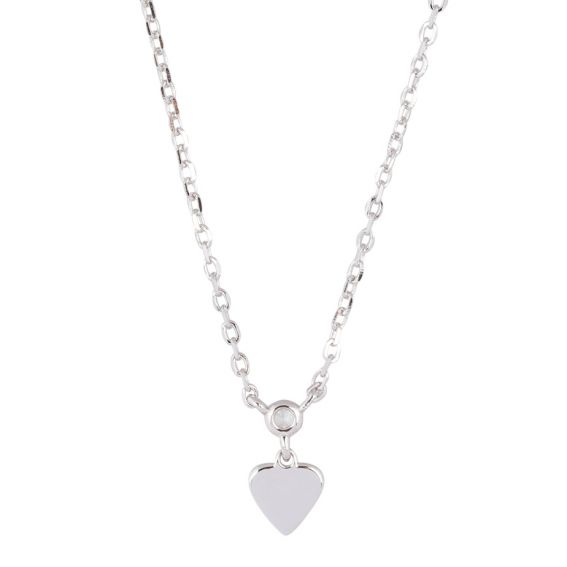 Heart necklace with stone