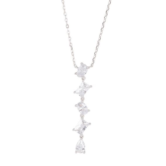 Bijou argent/plaqué or Stellar necklace 5 stones