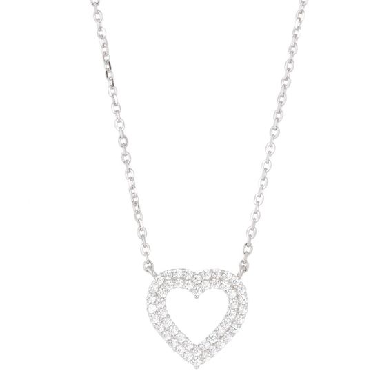 Jeweled heart necklace