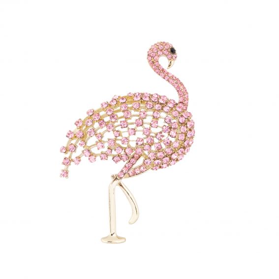 Broche flamant rose