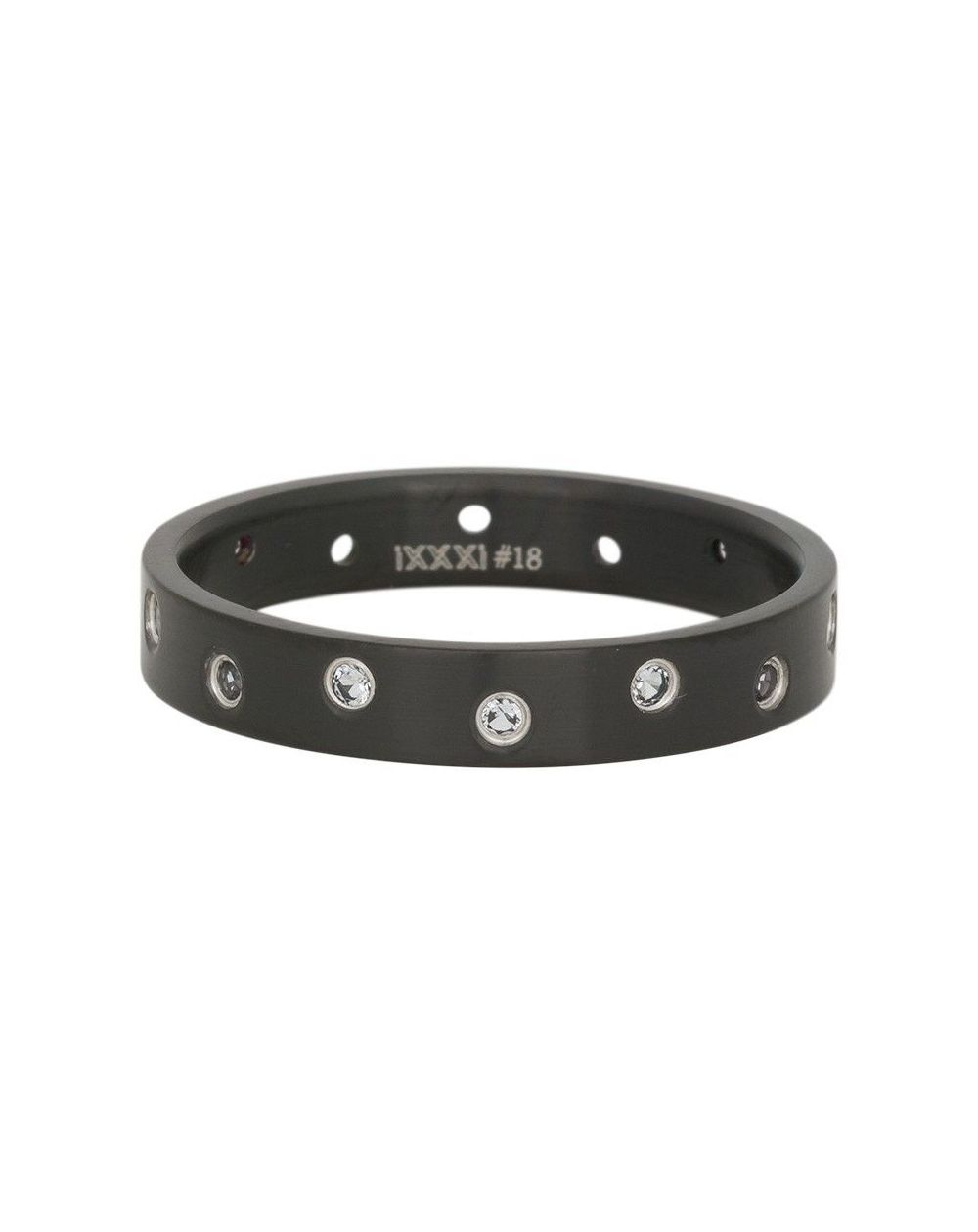 Anneau iXXXi 14 pierres noires mate iXXXi - Bague et bijoux iXXXi