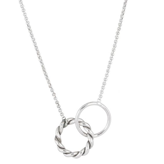 Bijou argent/plaqué or Dubbele draaicirkels