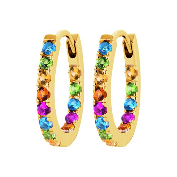Multicolored stone hoops