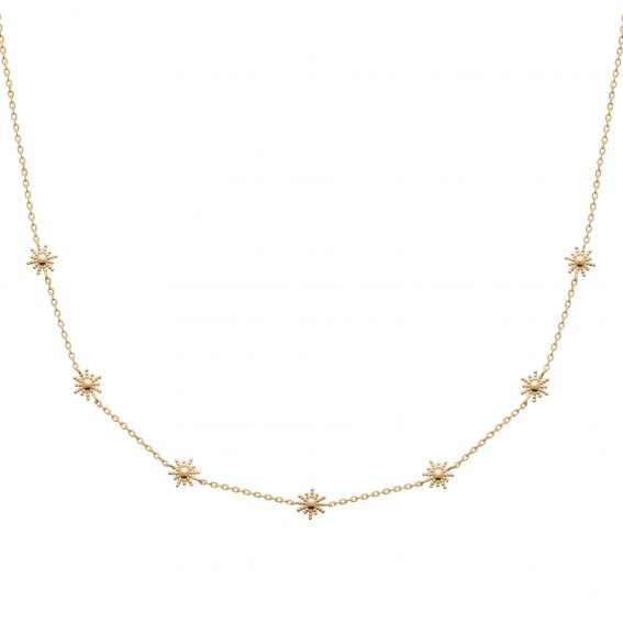 Bijou argent/plaqué or Mini sun 18k gold plated necklace