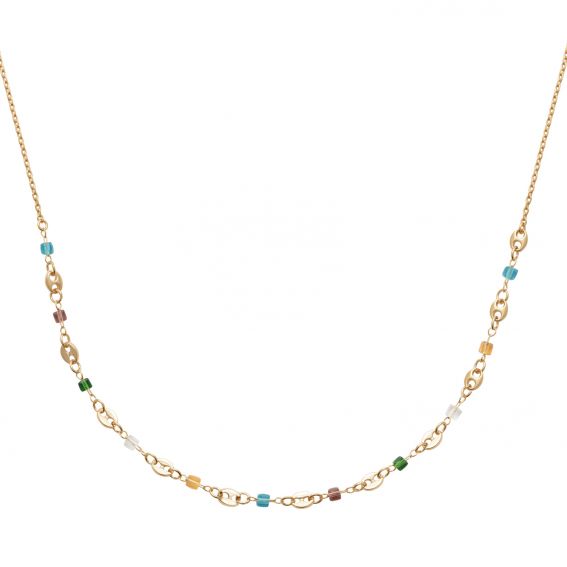 18k verguld collier met...