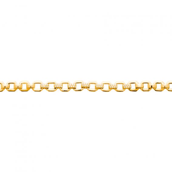 Mesh bracelet with 18k gold...