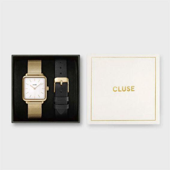 Cluse Pack CLUSE - La tetragone Mesh Gold and bracelet