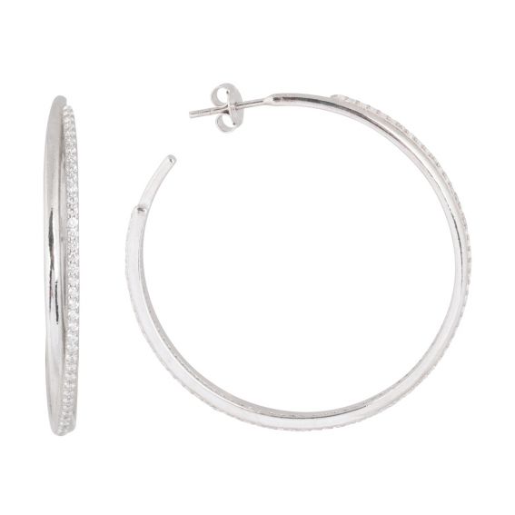 Gekruiste creolen met zirkonen