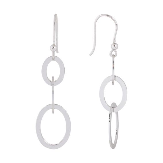 925 silver large oval earrings