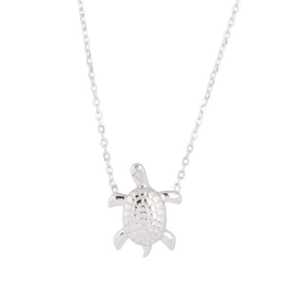 Bijou argent/plaqué or turtle necklace