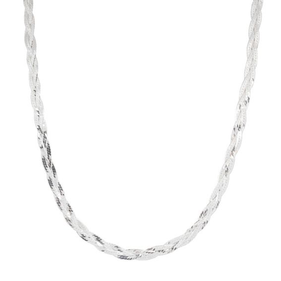Bijou argent/plaqué or Triple intertwined necklace
