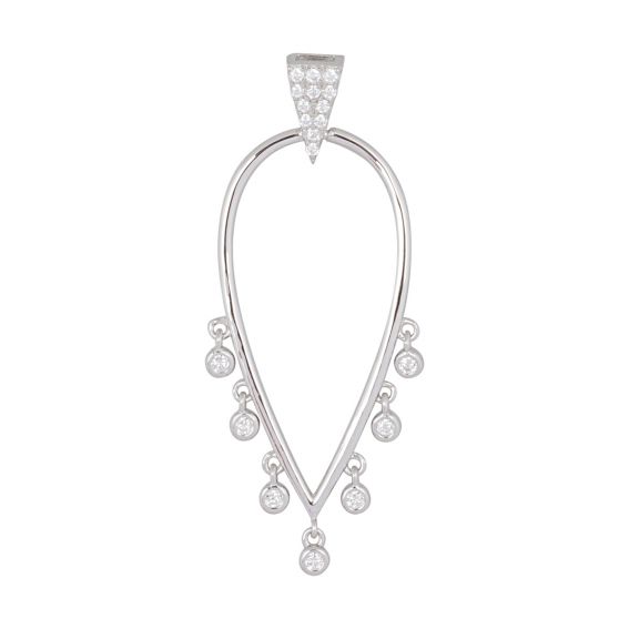 Bijou argent/plaqué or Drop pendant with charms