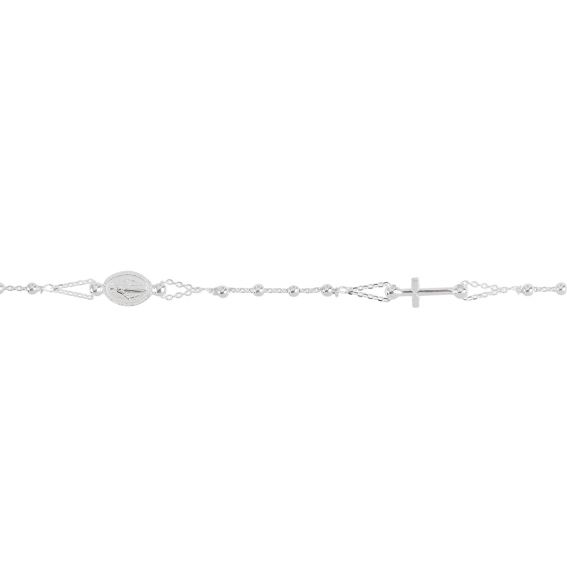Zilveren rozenkrans armband
