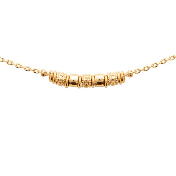 Bijou argent/plaqué or Multi 18k gold plated necklace