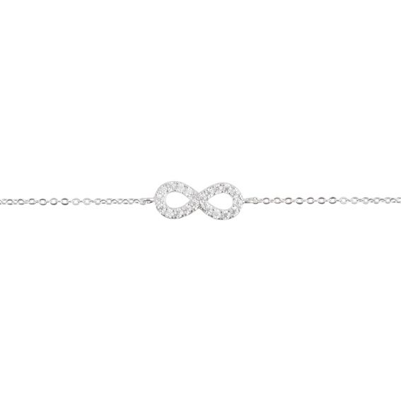 Bijou argent/plaqué or Stoned infinity bracelet