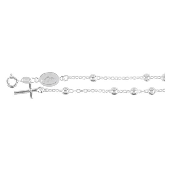 Bijou argent/plaqué or Rosary bracelet with balls