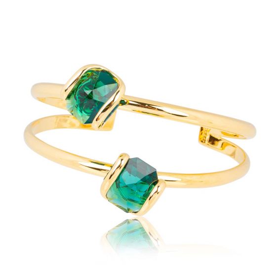 Andrea Marazzini Swarovski Emerald double crystal bracelet