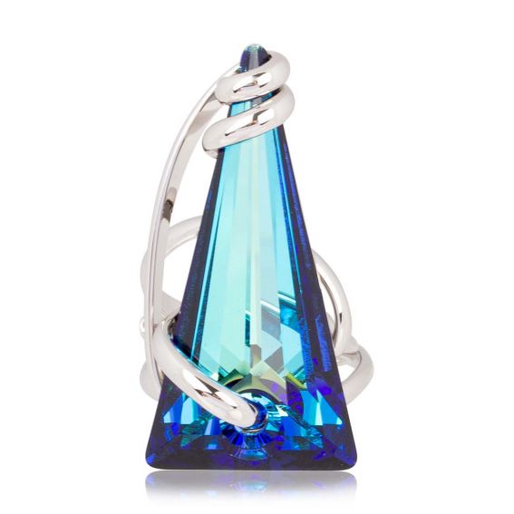 Andrea Marazzini Marazzini Spike Bermuda Blue Swarovski Crystal Ring