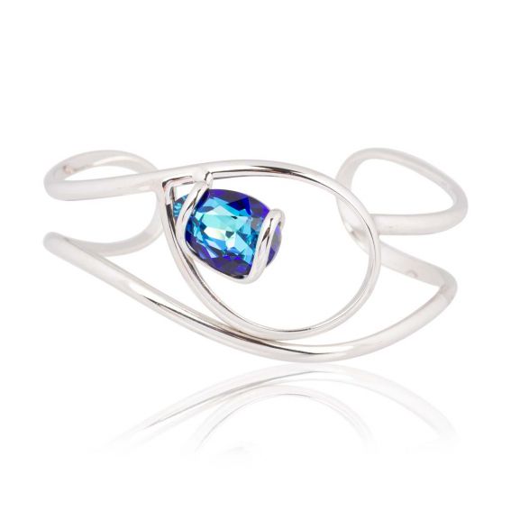 Andrea Marazzini Pear Bermuda Blue Swarovski crystal bracelet