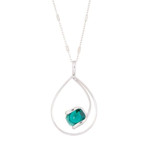 Andrea Marazzini Marazzini Emerald Octagon Swarovski Crystal Necklace