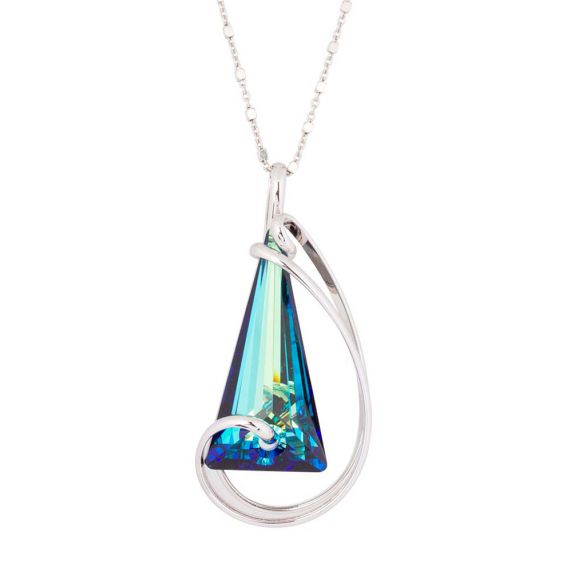 Andrea Marazzini Marazzini Swarovski Crystal Spike Bermuda Blue Necklace