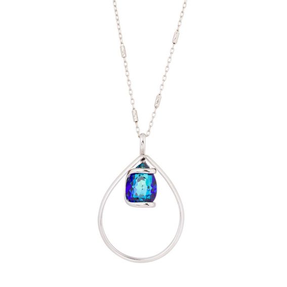 Andrea Marazzini Marazzini Swarovski Crystal Pear Bermuda Blue Necklace