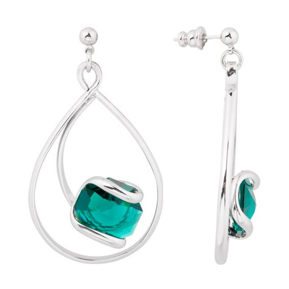 Andrea Marazzini Boucles d'oreilles Marazzini Cristal Swarovski Octagon Emerald