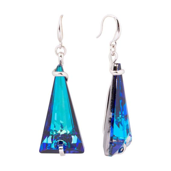 Andrea Marazzini Marazzini Swarovski Crystal Spike Bermuda Blue Earrings