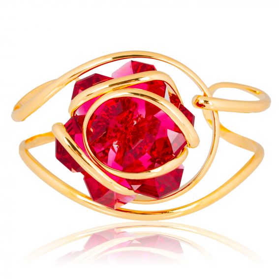 Andrea Marazzini Flower F10 Red Swarovski crystal bracelet