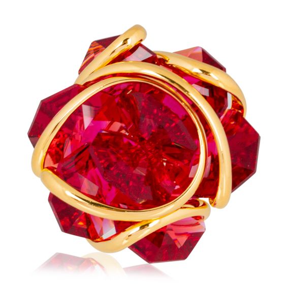 Andrea Marazzini Ring Marazzini Swarovski Crystal Flower F10 Red