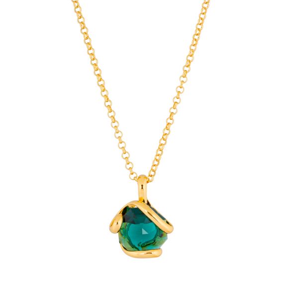 Andrea Marazzini Marazzini Swarovski Crystal Octagon Emerald Necklace