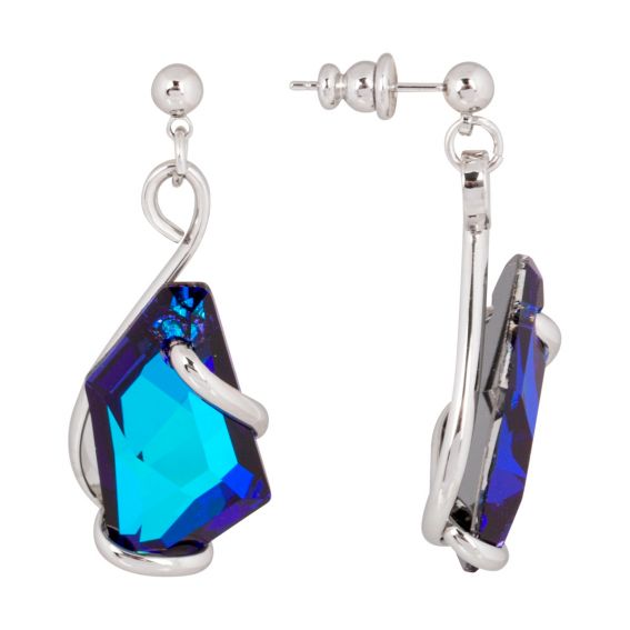 Andrea Marazzini Marazzini Swarovski Crystal De Art Bermuda Blue Earrings