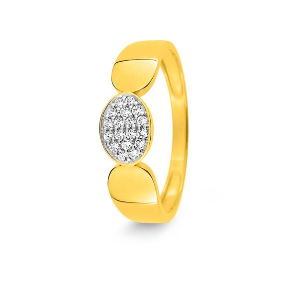 Bijou or et personnalisé 9 carat yellow gold gemstone ring