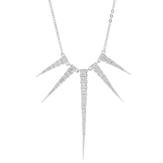 Ketting met 5 pieken in 925...