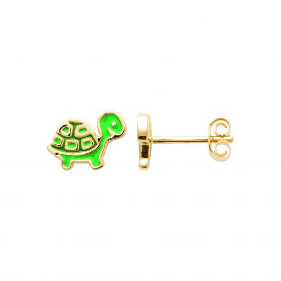 18k gold plated green...