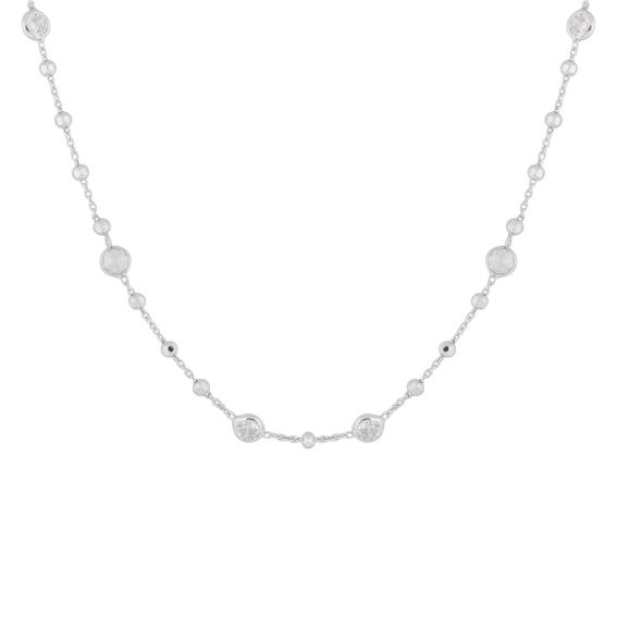 collier billes et zircons...