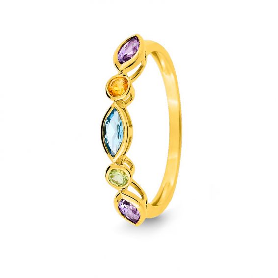 Ring with 5 colored stones...