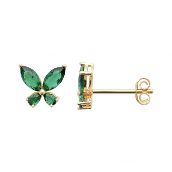 18k Gold Plated Emerald...