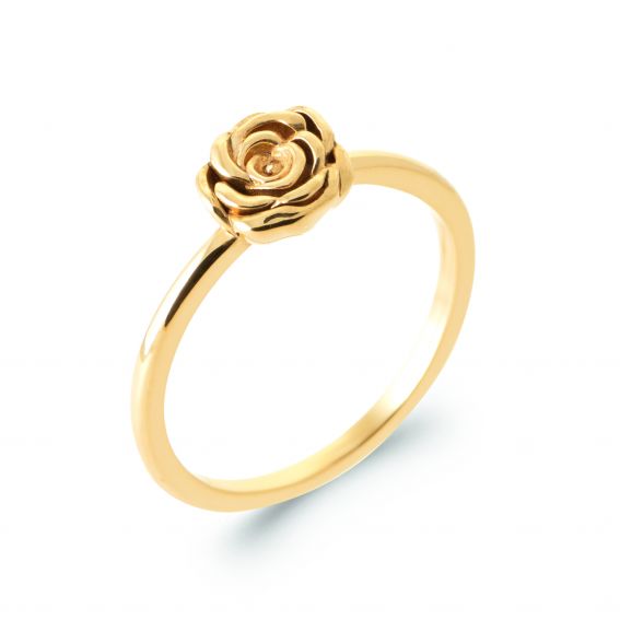 Bijou argent/plaqué or 18k plated rose ring