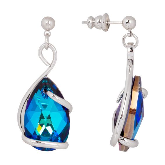 Andrea Marazzini Marazzini Swarovski Crystal Mini Drop Bermuda Blue Earrings