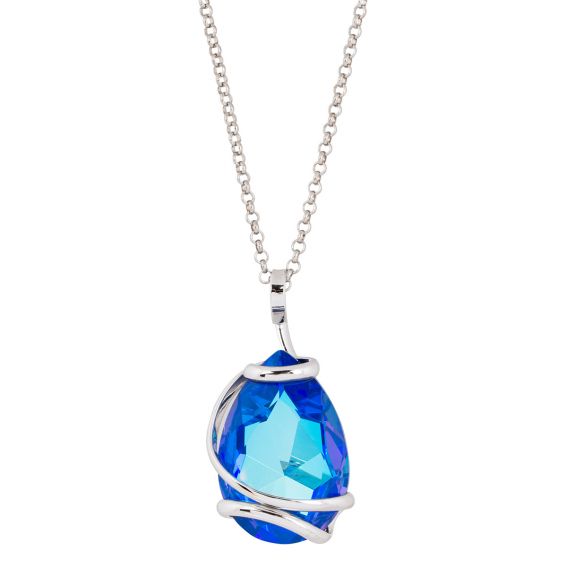 Andrea Marazzini Marazzini Swarovski Crystal New Drop Blue Delite Necklace
