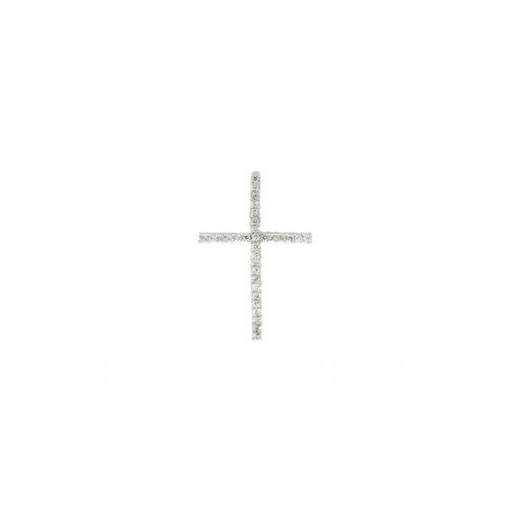 Croix zircon blanc