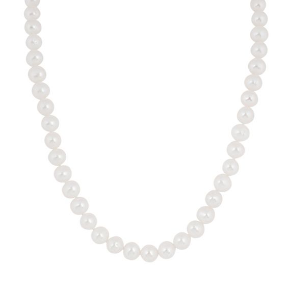 Bijou argent/plaqué or Adjustable pearl necklace
